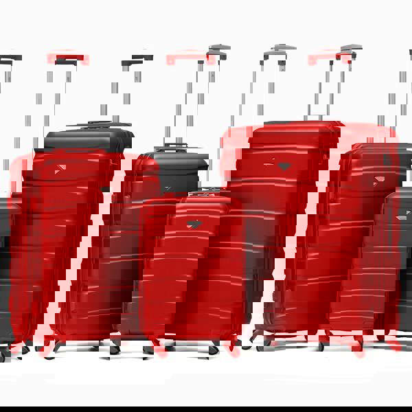 Flight Knight Set of 3 Hard Shell Suitcase Cabin & Check in Cases with TSA Lock