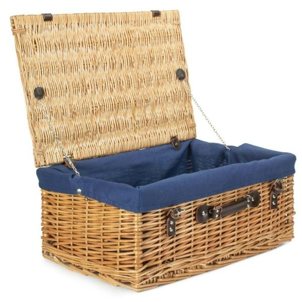 55cm Buff Picnic Basket with Lining