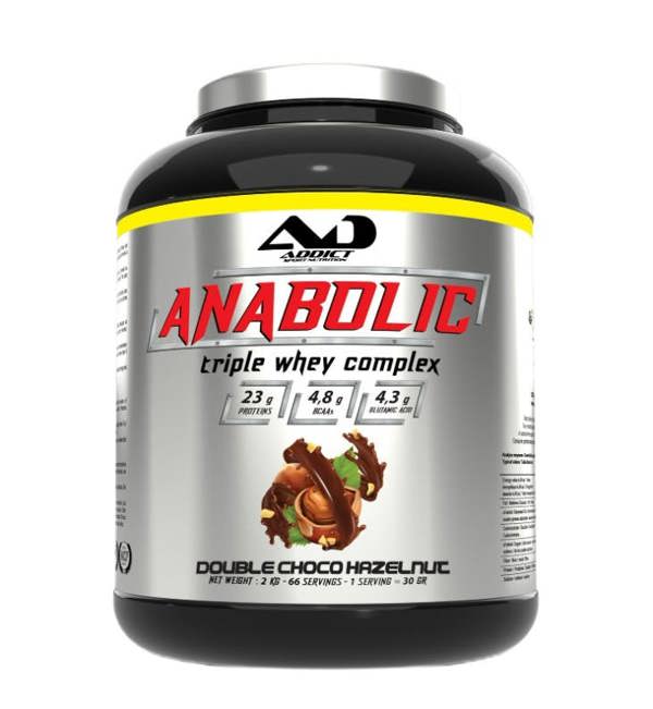 Addict Sport Nutrition Anabolic Triple Whey Complex, Double Choco Hazelnut - 2000g