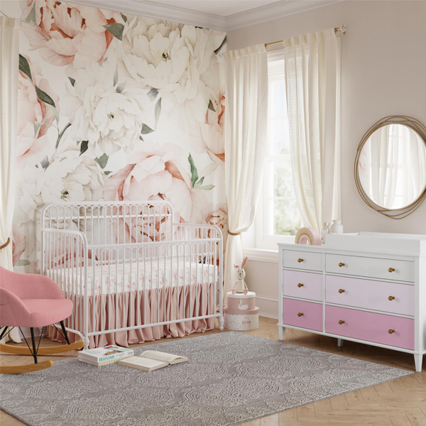 Dorel Home Ivy 3in1 Convertible Cotbed Metal White