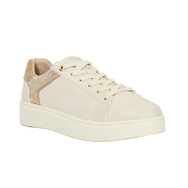 Dune London Womens/Ladies Elli Leather Platform Shoes - Cream - 