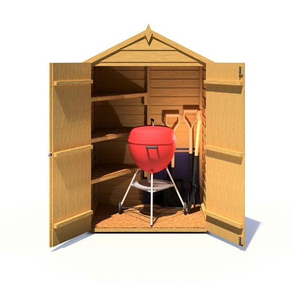 Shire Overlap Double Door 4x3 with Shelves Storage Shed - Best Shed