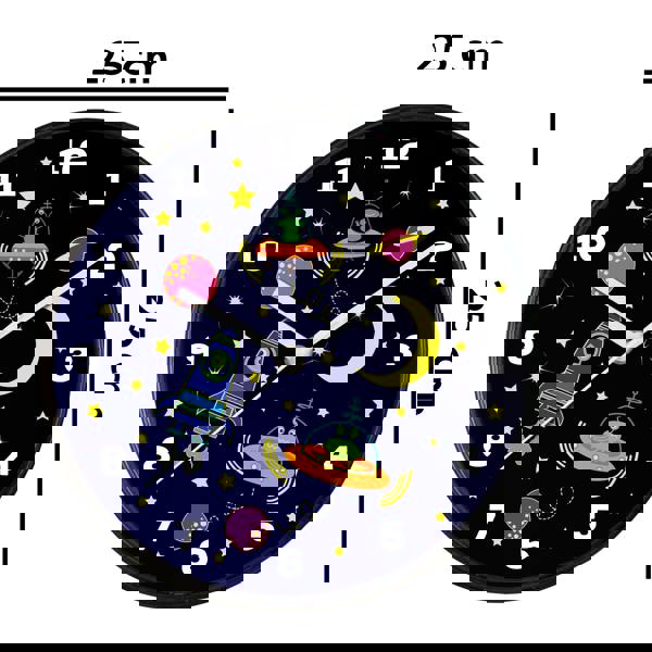 WALPLUS WC2075 - Happy Galaxy Children Clock - 25 cm / 9.8 in