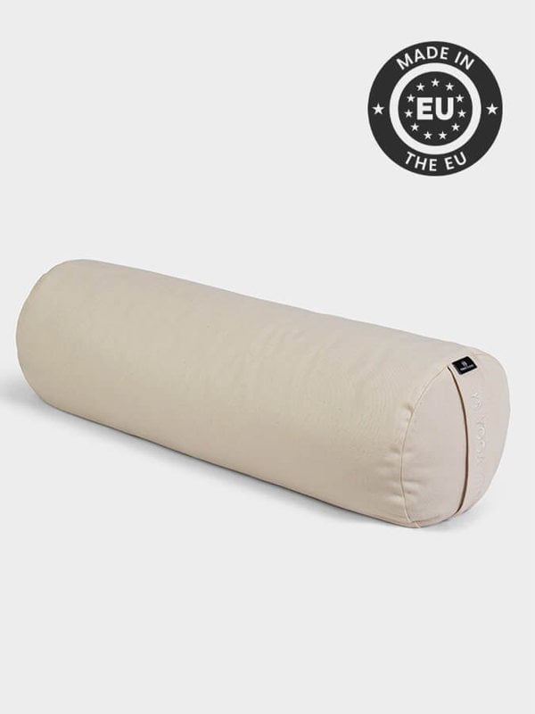 Yoga Studio Organic Buckwheat Meditation Bolster Cushion - Ecru