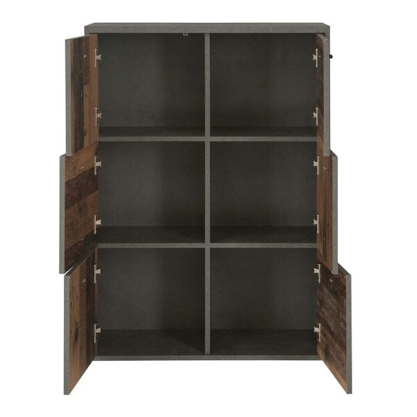 Wyld Haus Willowmere Vintage Wood Chest Storage Cabinet 6 Doors