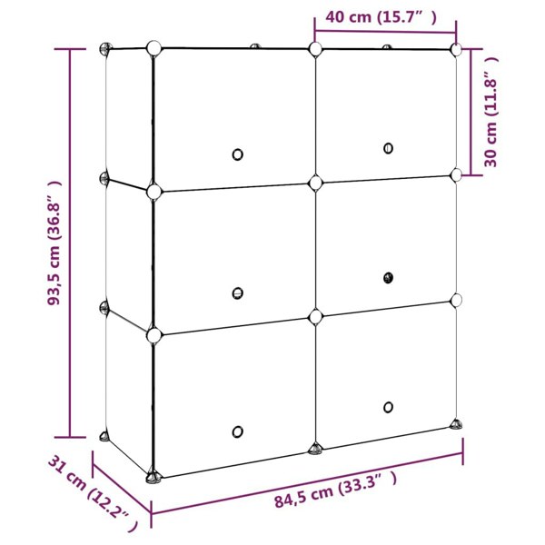 Berkfield Shoe Rack Black 84.5x31x93.5 cm PP