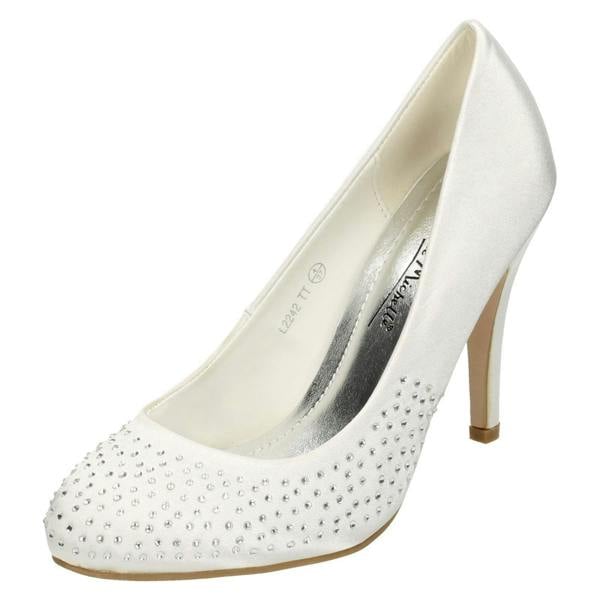 Anne Michelle Ladies Anne Michelle Diamante Court Shoes