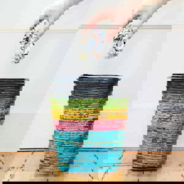 Paper High Recycled Newspaper Waste Paper Basket