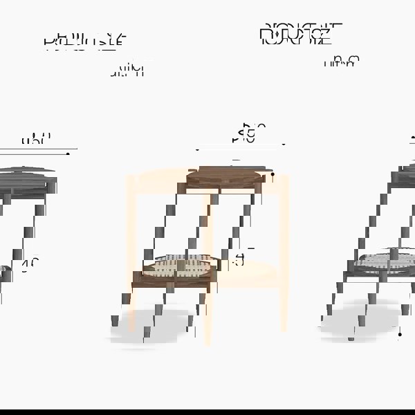 Rit Concept Fadli Round Side Table, Rattan