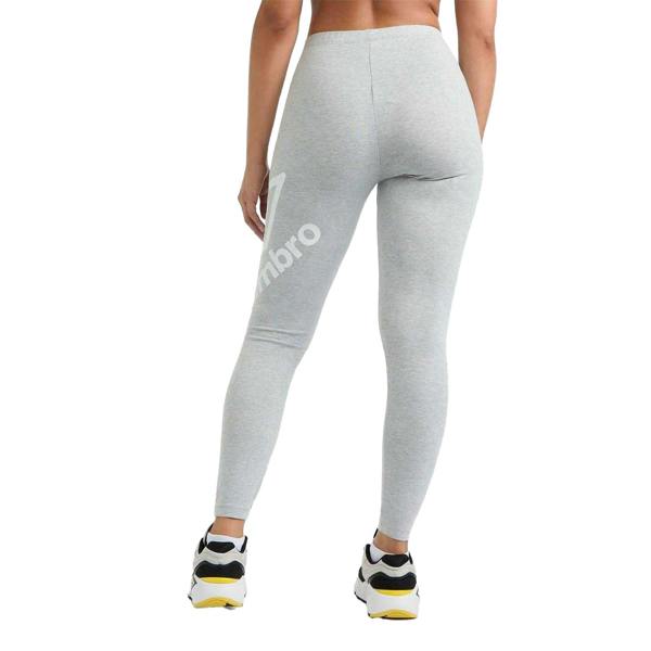 Umbro Womens/Ladies Logo Leggings - Grey Marl/White - 