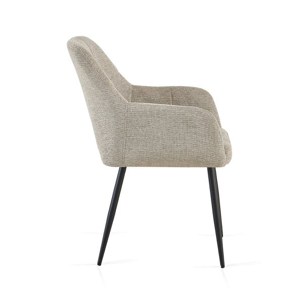 SONARA Modern Dining Chairs Set of 2 with Plush Chenille Upholstery, Ergonomic Curved Back