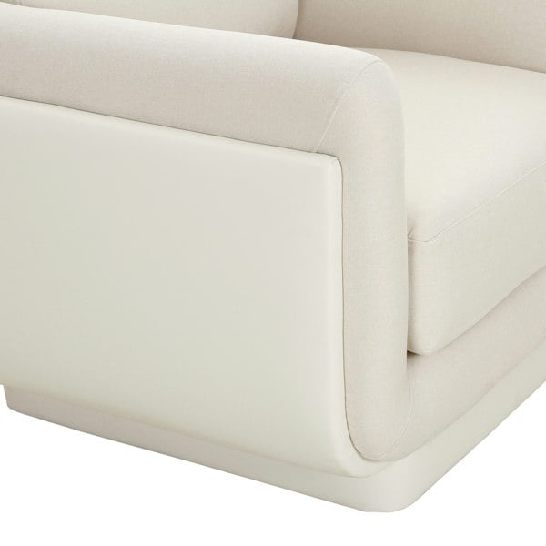 Furniture Edit Rhonnie Cream Monotone Accent Occasional Armchair