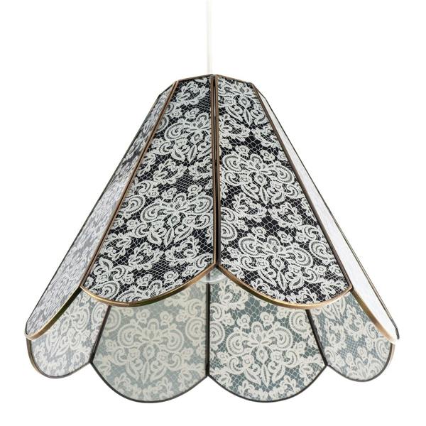 Classic Traditional White Floral Glass Pendant Ceiling Lighting Shade Image 5