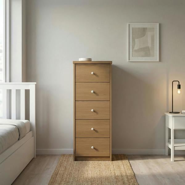 Core Products Freya 5-Drawer Narrow Chest of Drawers