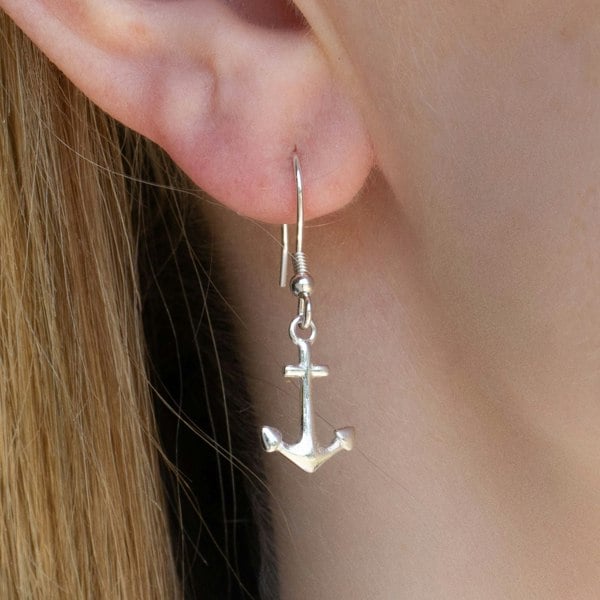 Mylee London Sterling Silver Anchor Earrings