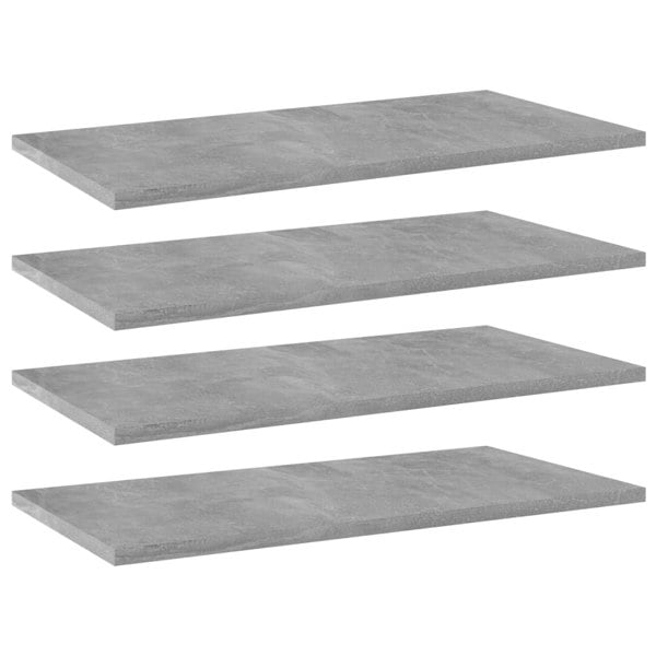Berkfield Bookshelf Boards 4 pcs Concrete Grey 60x30x1.5 cm Engineered Wood