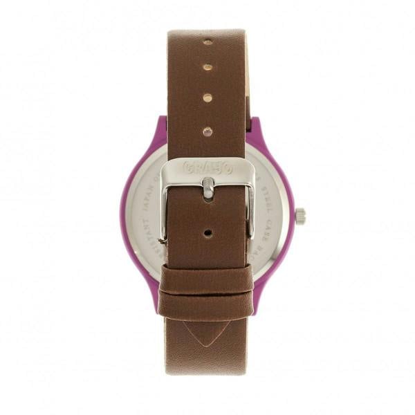 Crayo Glitter Unisex Watch - Hot Pink/Brown - CRACR4502