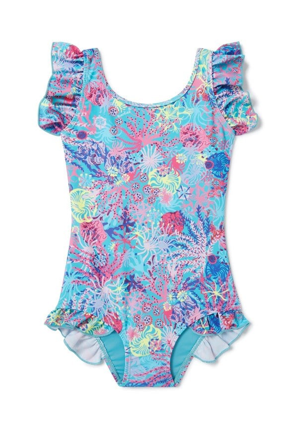 BOARDIES Coral Little Girls Swimsuit