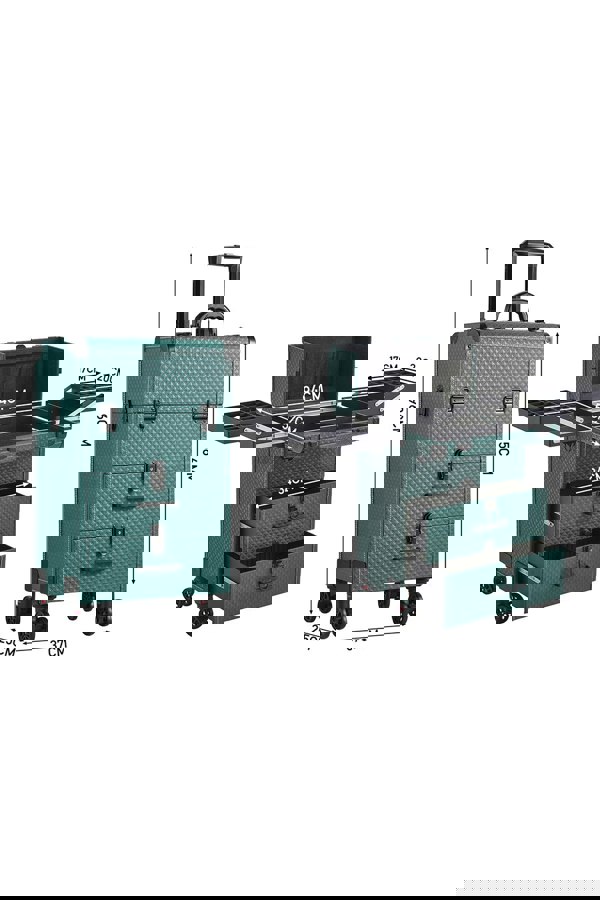 Living and Home 3 in 1 Professional Rolling Cosmetic Train Case Trolley Case Beauty Storage Box Luggage Storage Organizer