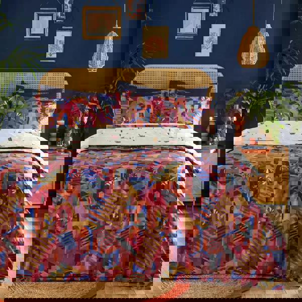 Furn Eivissa Abstract Duvet Cover Set - Magenta