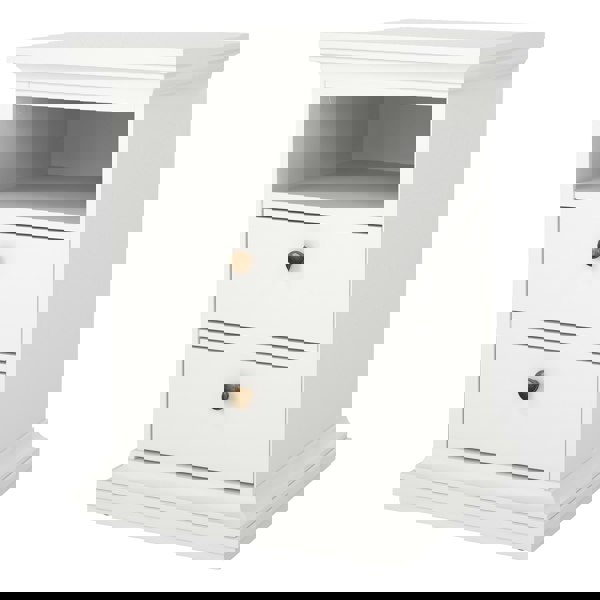 Furniture To Go Paris Bedside 2 Drawers in White
