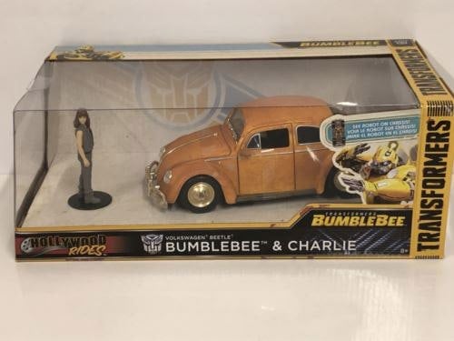 transformers bumblebee vw beetle with charlie figure 1:24 scale jada 30114