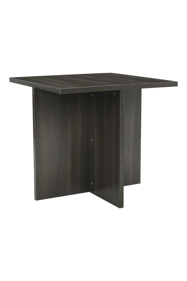 Living and Home Wooden Square Table and 4 Storage Stools Set