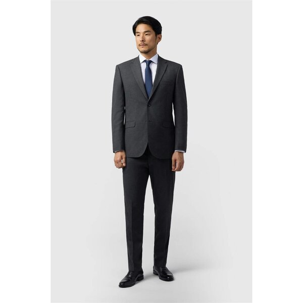 Limehaus Regular Fit Charcoal Stretch Jacket