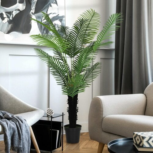 Wyld Haus Seta Tall Artificial Areca Palm With Layered Leaf Detail In Pot 175cm Green