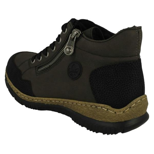 Rieker Ladies Rieker Casual Lace And Zip Fastening Ankle Boots N3244