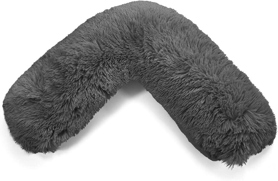 Night Zone Cuddles V Shaped Pillow – Orthopaedic Support Cushion with Case or Cover Only - Charcoal - Cover Only