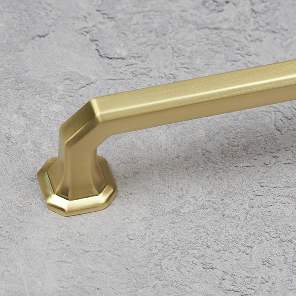 Handle & Home Polished Brass Octagonal Knob and Geometric Handles