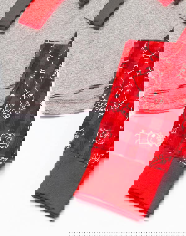 Peppa Pig Boys Red Long Sleeve Long Leg Pyjama Set [dis]