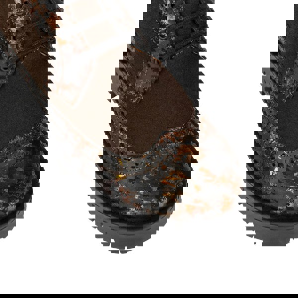 Embassy London Hatter Platform - Brown Metal - Women's Leather and brushed nubuck suede Ankle Lace-up Boot with chunky cleated sole