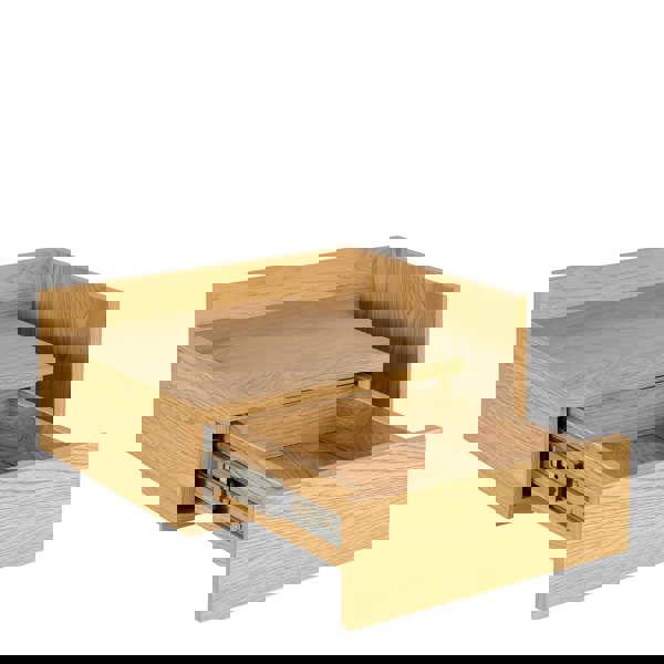 Furniture To Go Ashlan Square Bedside Table with 1 Drawers in Oak