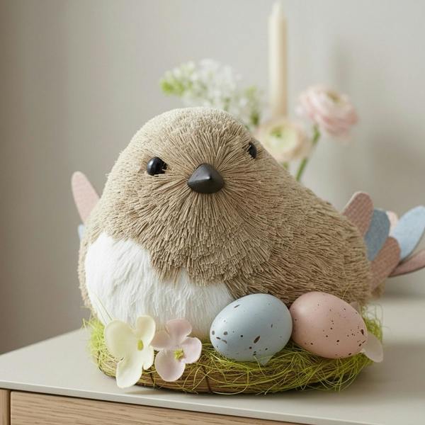 Garden Greatness Decorative Bird Nesting With Eggs Display