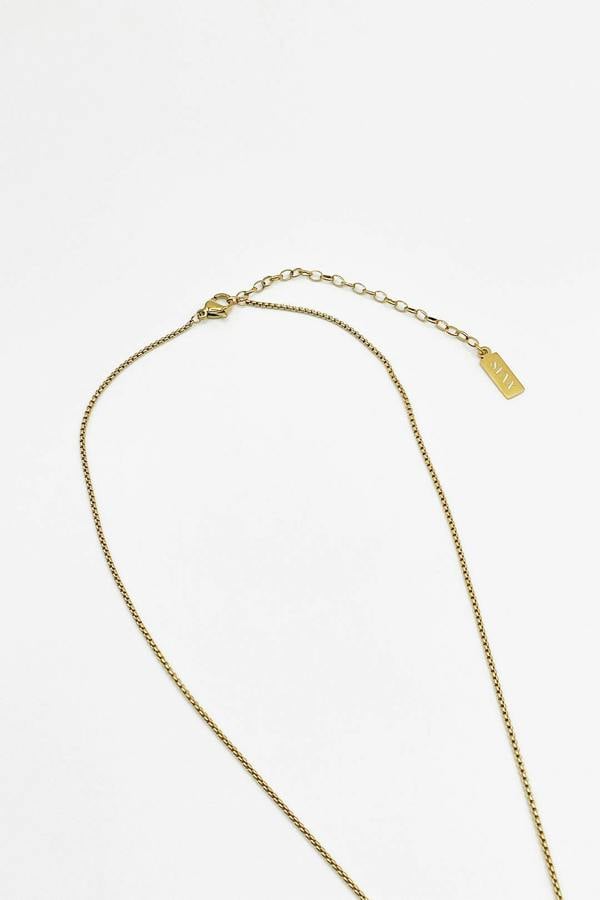 SVNX Emerald Green Diamante Heart Necklace in Gold - Gift Boxed