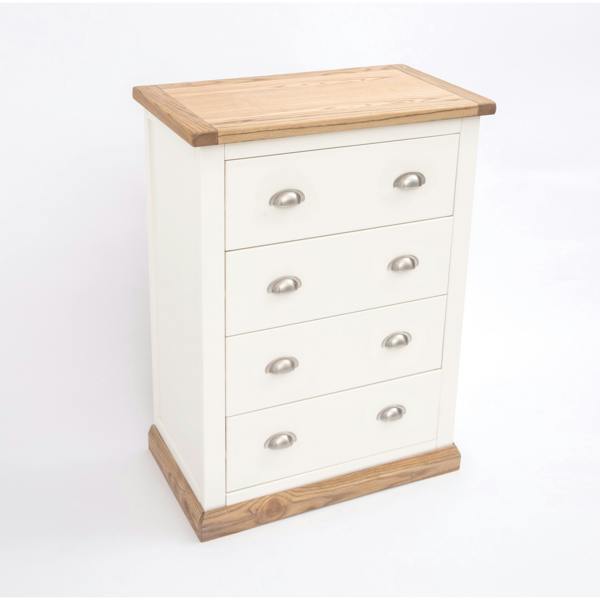 Cabinet Bits Tropea 4 Drawer Chest of Drawers Chrome Cup Handle