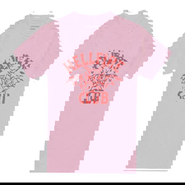 Stranger Things Mens Hellfire Club Tonal Devil T-Shirt - Pink - 