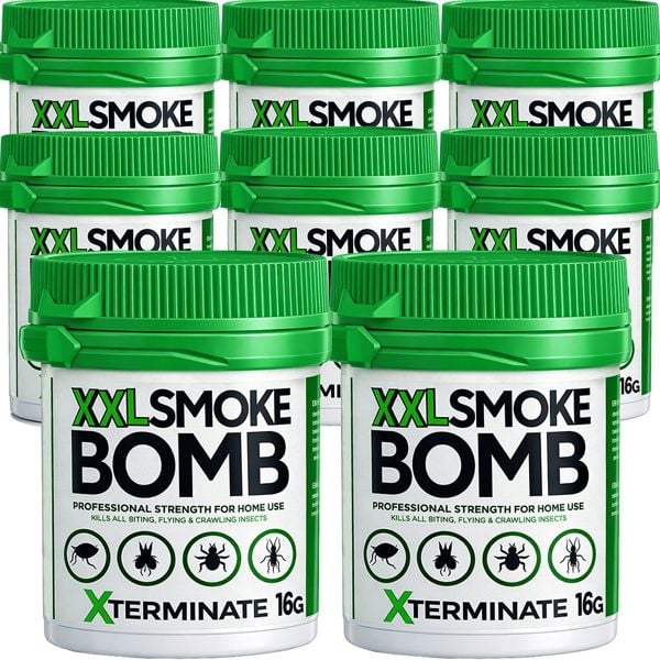 Xterminate XXL Smoke Bomb Insect Killer Fogger Fumer for Bed Bugs - 8 Pack