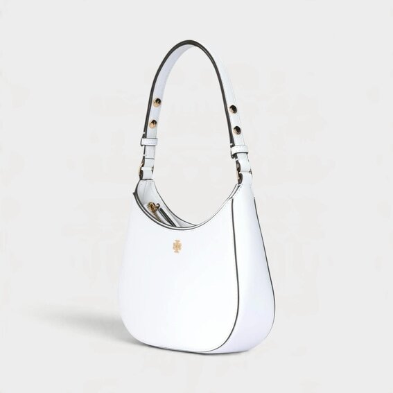 Tory Burch Emerson Soft Shoulder Bag Optic White
