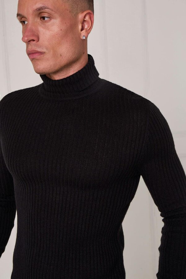 Men’s Ribbed Turtleneck Jumper