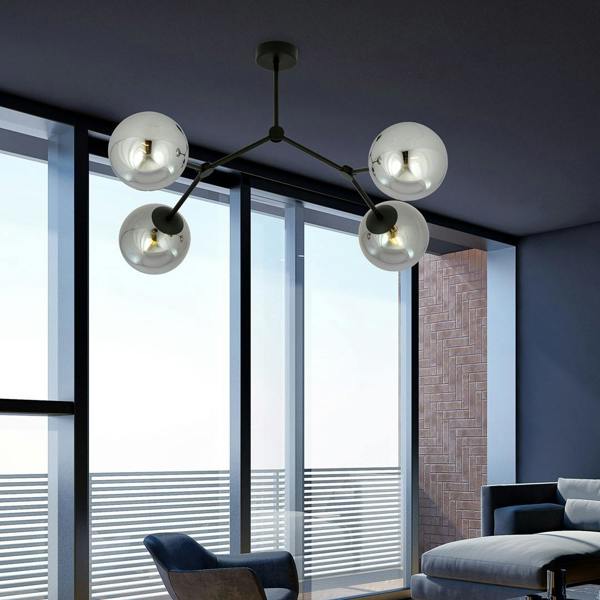 Emibig SPACE Ceiling lamp  4 x E14 Black with Graphite Shade