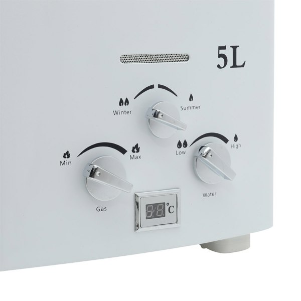 Living and Home 5L 10KW Outdoor Instant Gas Water Heater with Shower Head