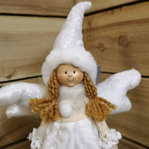Samuel Alexander 35cm Premier Christmas Tree Top Angel Decoration in White