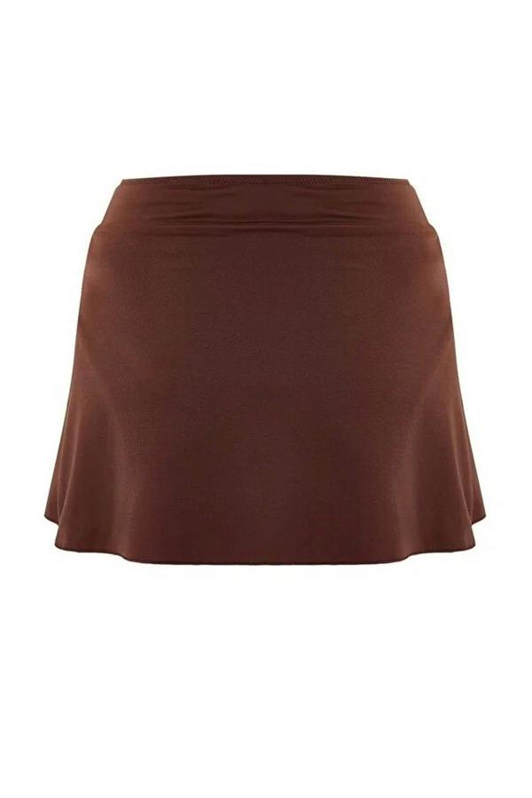 WOVCOR Regular Waist Slit Detail Skirt Bikini Bottom