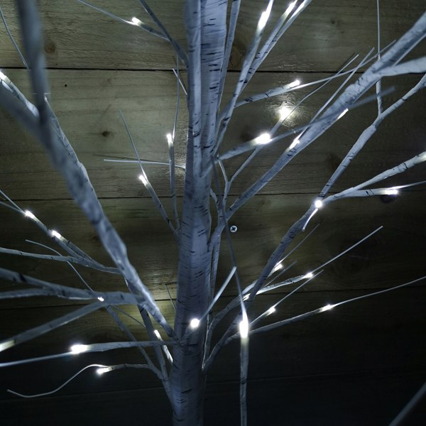 Samuel Alexander 1.8m (6ft) Indoor Outdoor Christmas Lit Birch Tree with 80 Ice White LEDs