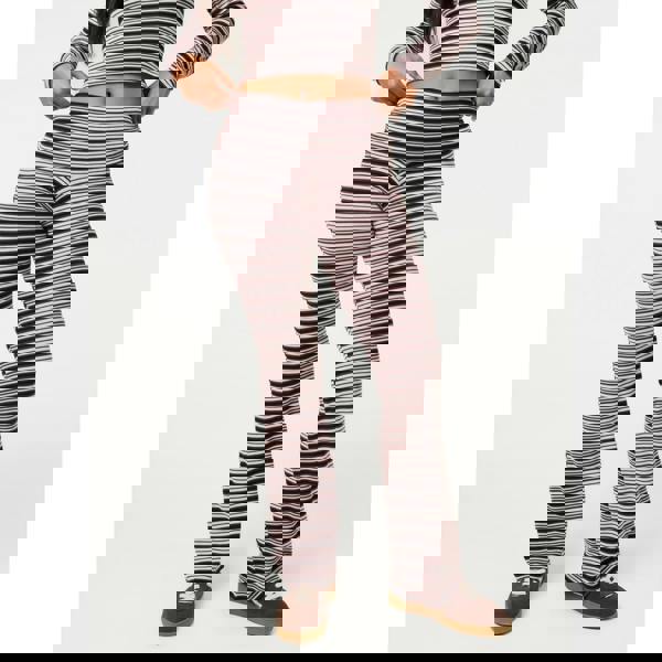 Pink Vanilla Stripe Turnover Trousers