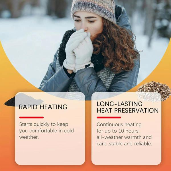 Dyzi 10pcs Winter Warm Patch Hand Warmer Self-Heating Outdoor Heat