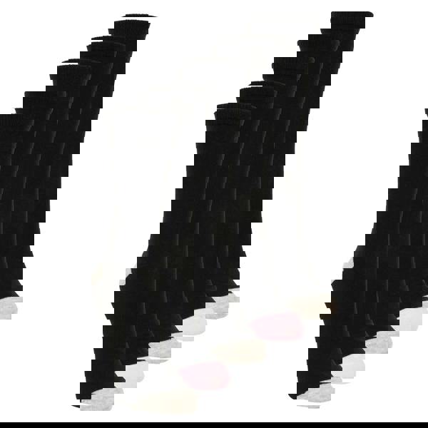 Mountain Warehouse Womens/Ladies Odour Control Socks (Pack of 5) - Jet Black - 